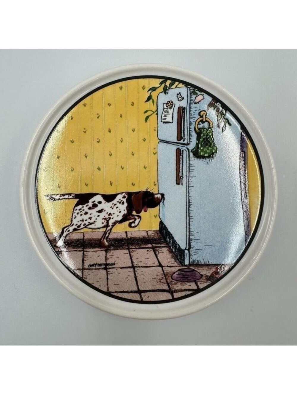 Clay Design Ceramic Coasters Gary Patterson Dog Lovers Set of 4 Rubber Bottom - Picture 5 of 8